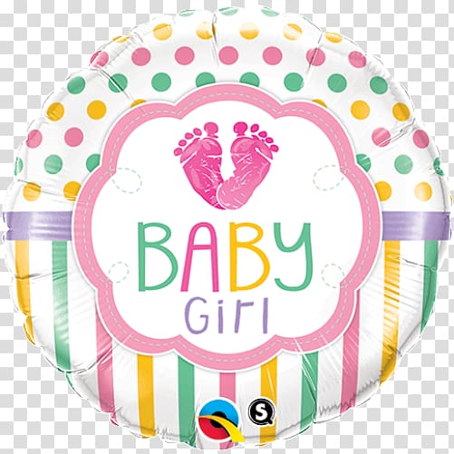 Gas balloon Infant Baby shower Birthday, Girl Balloon transparent background PNG clipart