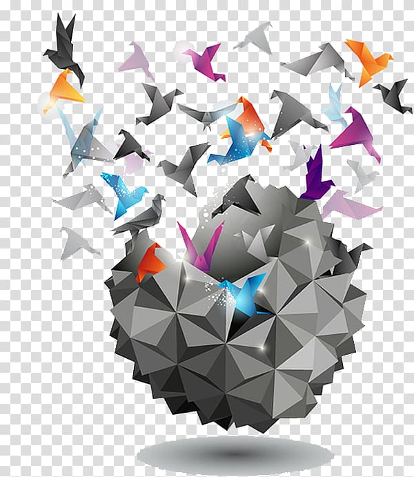 Management Cognition Organization Project manager Learning, Origami bird transparent background PNG clipart