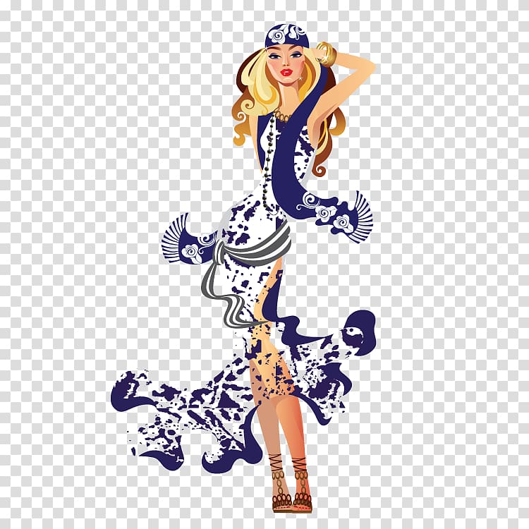 Fashion illustration Female Illustrator, Beautiful Women transparent background PNG clipart