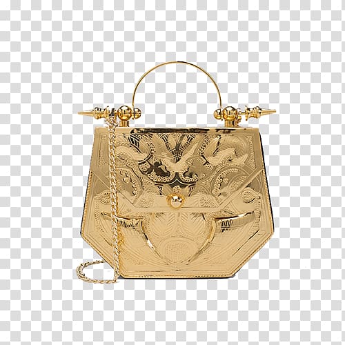 Handbag Okhtein Flagship Store Minaudière Designer, gold hexagon transparent background PNG clipart