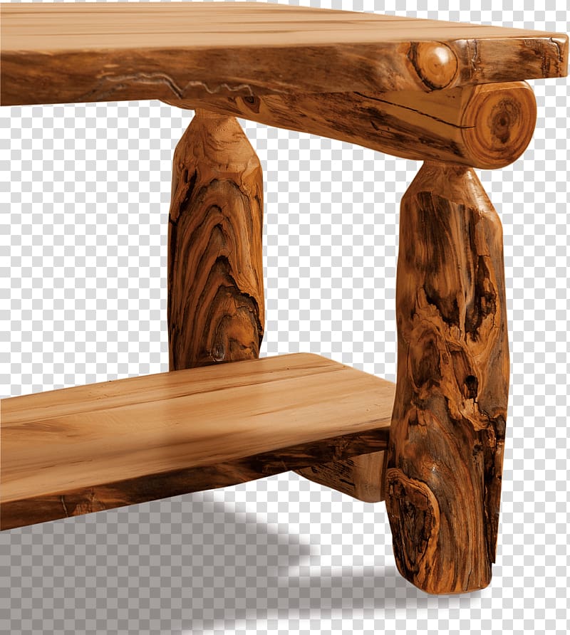 Coffee Tables Rustic furniture Shelf, log furniture transparent background PNG clipart