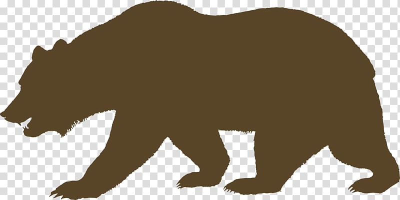 California grizzly bear American black bear California Republic, Bear Shadow transparent background PNG clipart