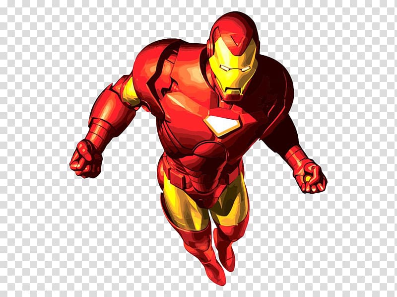 Iron Man illustration, Iron Man Cartoon Superhero , The flying iron man transparent background PNG clipart