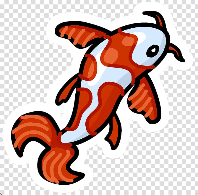 Koi pond Shubunkin Club Penguin, fish koi transparent background PNG clipart