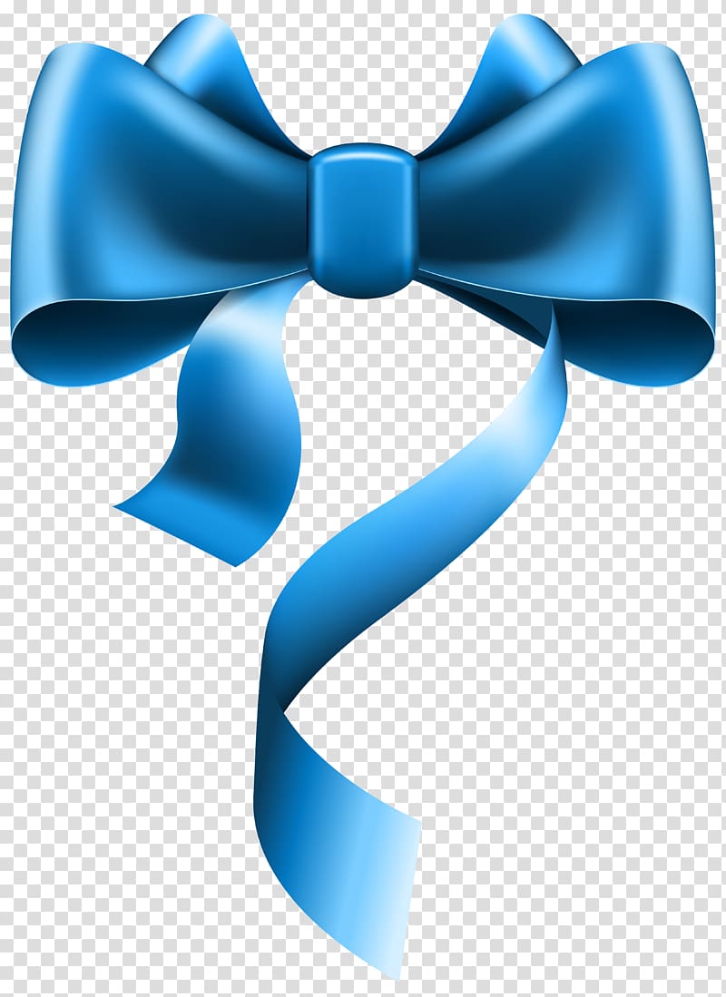 blue ribbon bow illustration, Bow tie Neck Ribbon Blue, Blue Bow transparent background PNG clipart