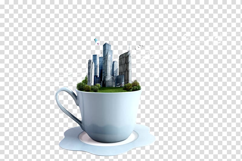 Coffee cup Nature, Glass buildings transparent background PNG clipart