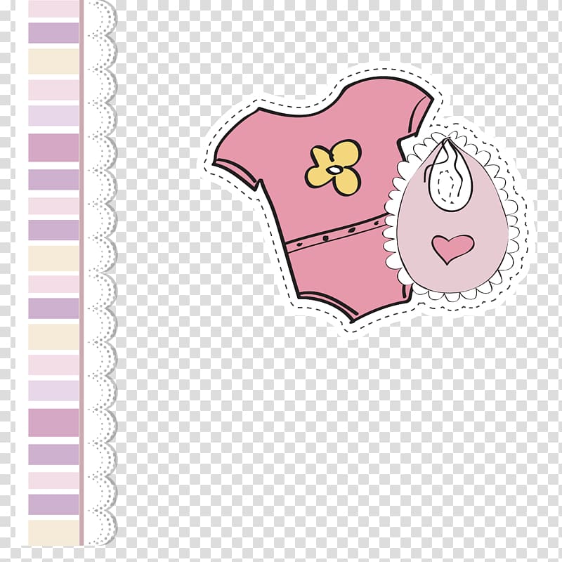 pink onesie sticker, Infant clothing Infant clothing, Pink baby clothes transparent background PNG clipart