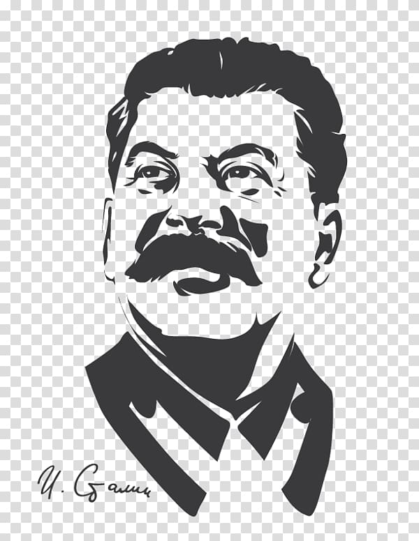 man's face illustration, Soviet Union Cold War , Stalin transparent background PNG clipart