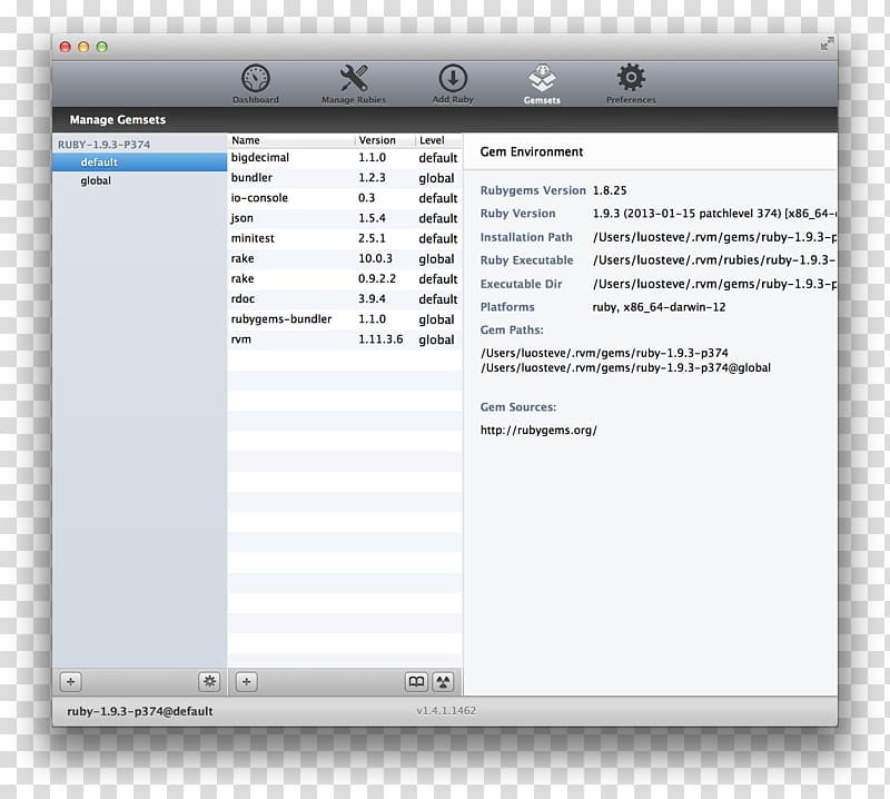 Screenshot Computer program Computer Software, Ruby Version Manager transparent background PNG clipart