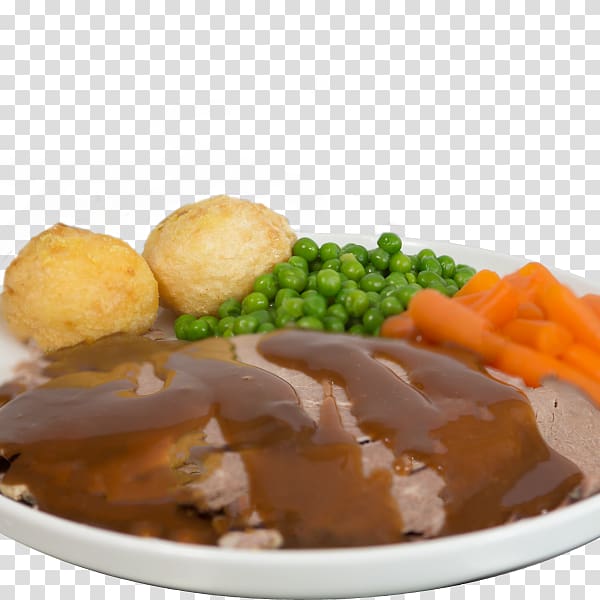 Sunday roast Roast beef Gravy Full breakfast Vegetarian cuisine, Roast beef transparent background PNG clipart