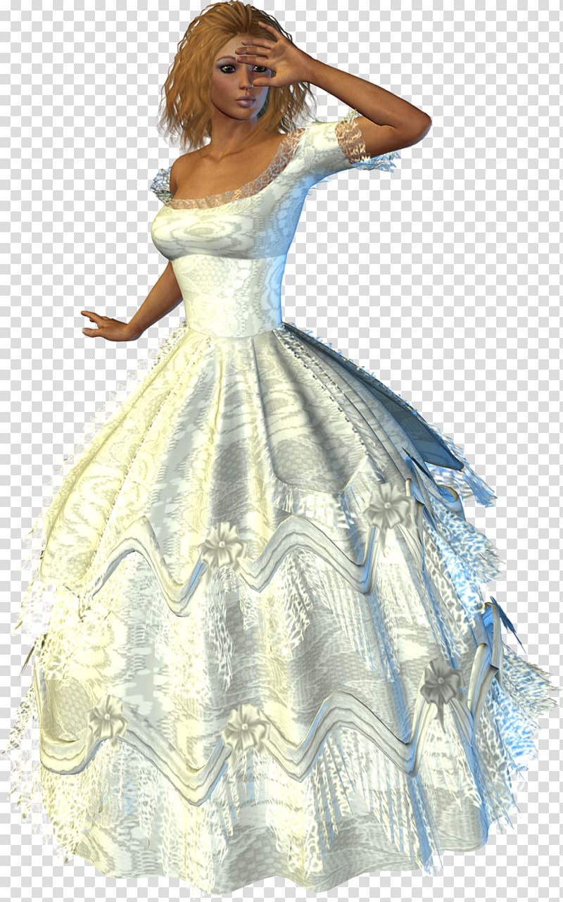 Wedding dress Gown Costume design, Fairy transparent background PNG clipart