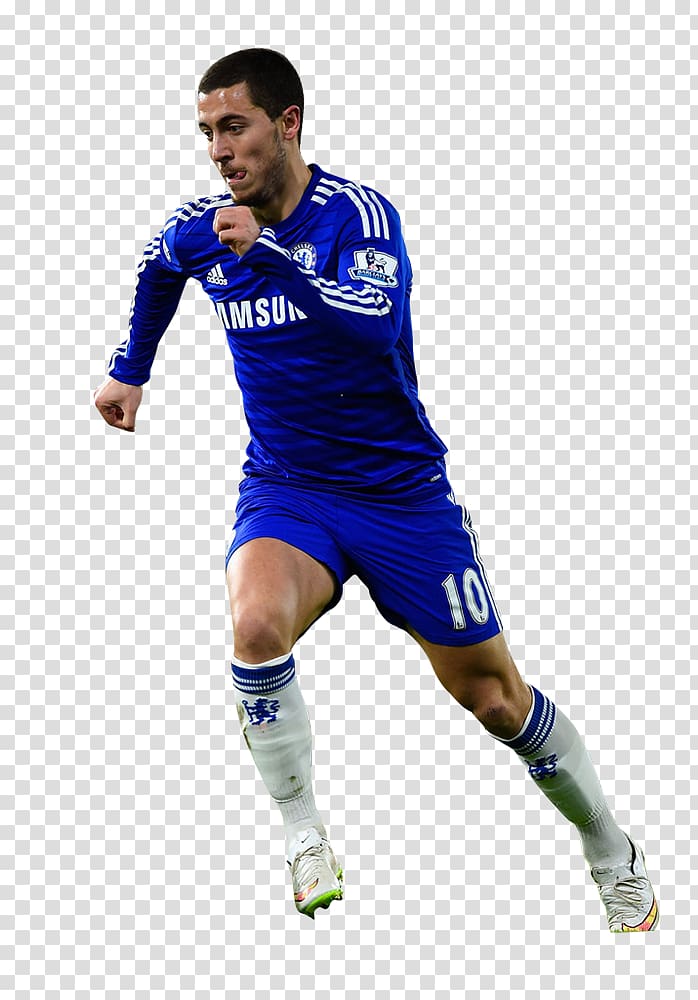 man in blue jersey long-sleeved shirt, Eden Hazard Chelsea F.C. Soccer Player Football player Sport, chelsea transparent background PNG clipart