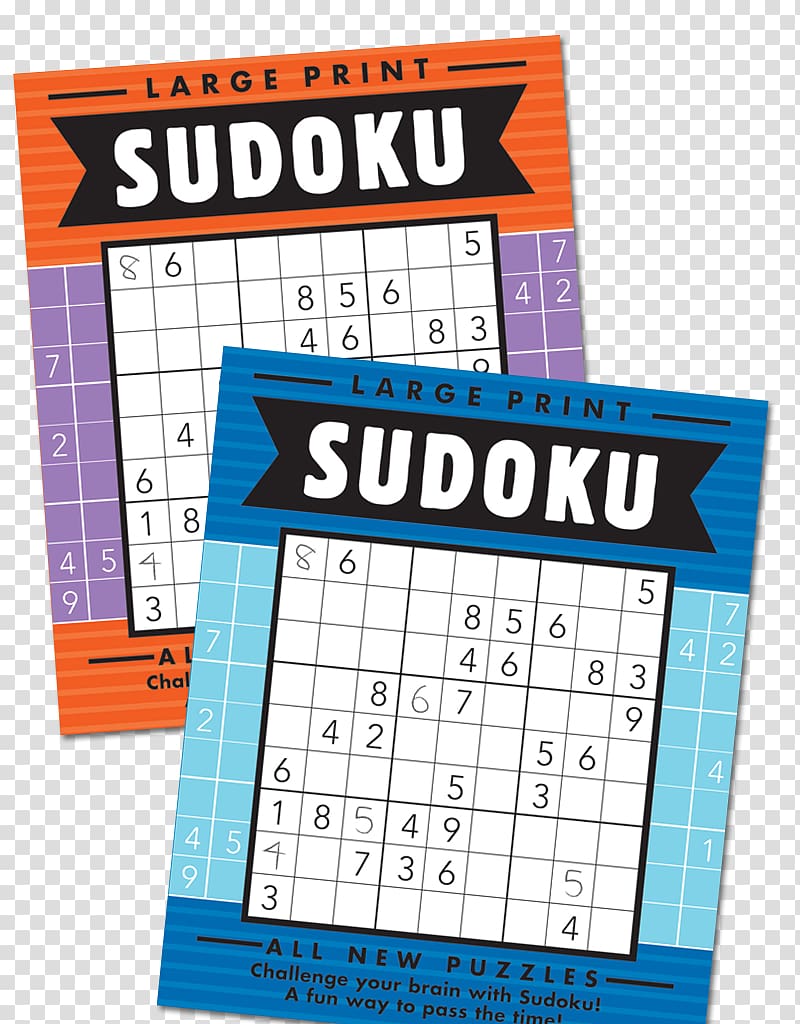 Large Print Sudoku Super Sudoku Puzzle book, book transparent background PNG clipart