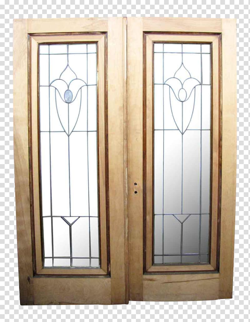 Stained glass Door Wood stain House, glass transparent background PNG clipart