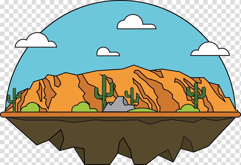 Grand Canyon , Lovely hand-painted illustrations Gobi Desert transparent background PNG clipart