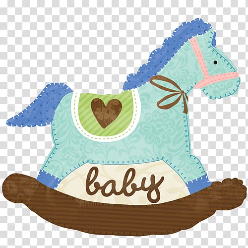 Rocking horse Mylar balloon Baby shower, rocking horse transparent background PNG clipart