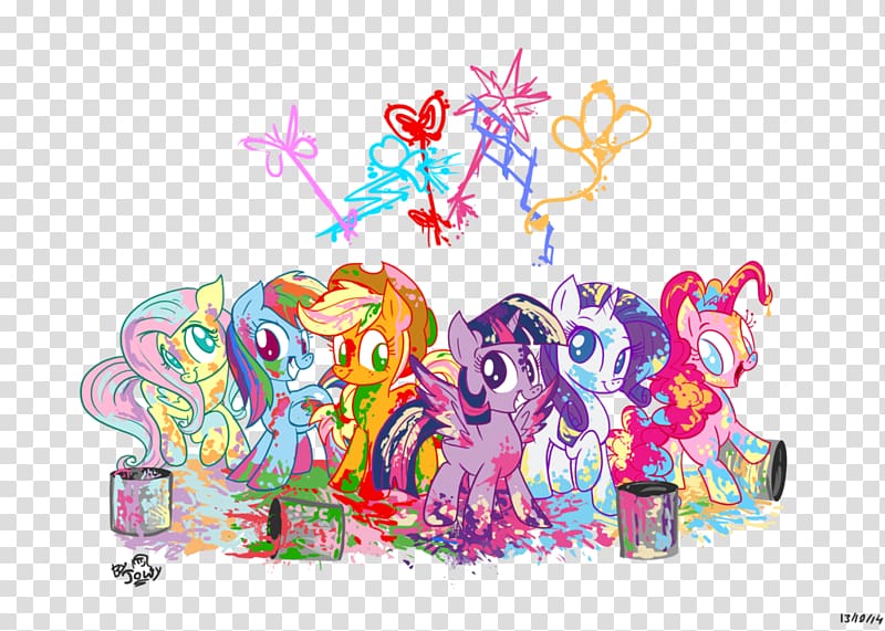 Rainbow Dash Twilight Sparkle Rarity Art Pony, hand painted rainbow transparent background PNG clipart