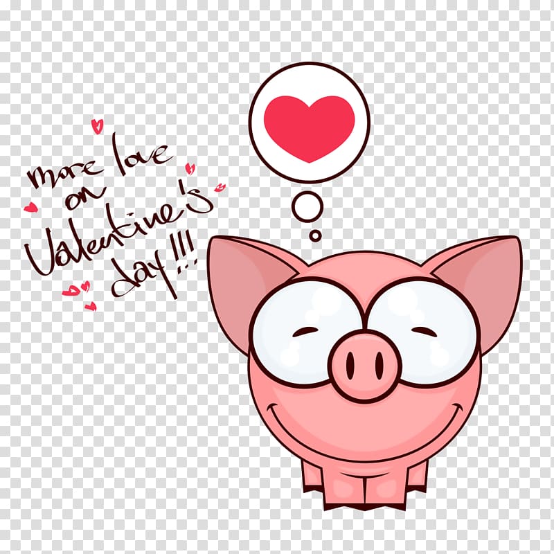 Miss Piggy , valentine day transparent background PNG clipart