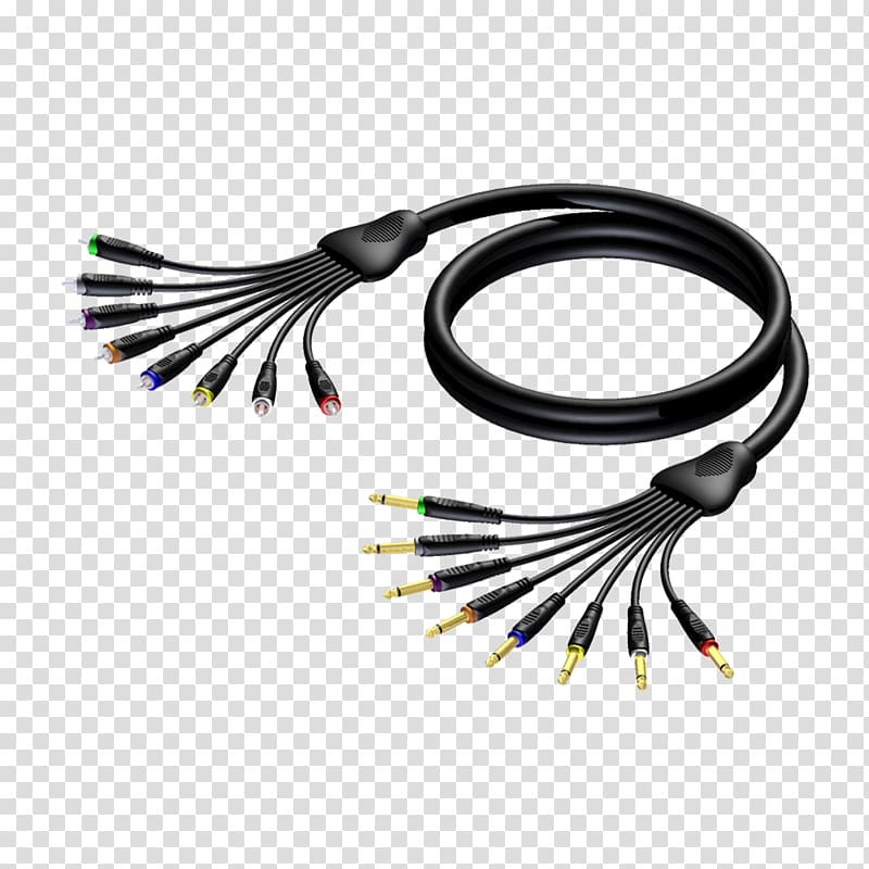 XLR connector Audio multicore cable Electrical cable Analog signal, others transparent background PNG clipart