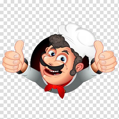 Chef Cartoon, cocinero transparent background PNG clipart