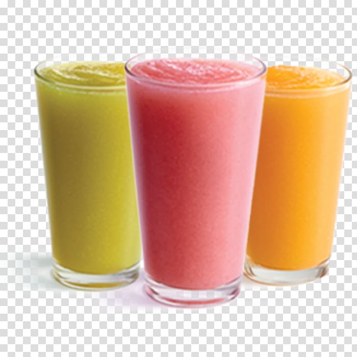 three clear drinking glasses , Smoothie Milkshake Juice Coffee Fizzy Drinks, Smoothie transparent background PNG clipart