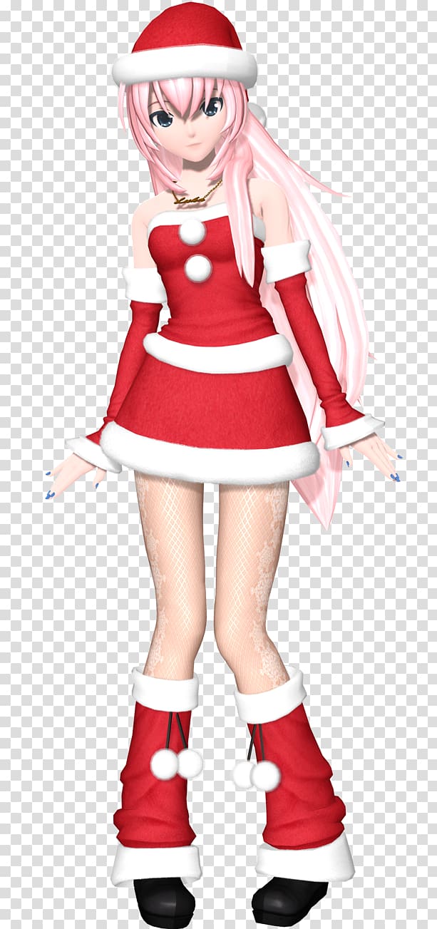 Hatsune Miku: Project DIVA Arcade Future Tone Hatsune Miku: Project DIVA F 2nd Christmas Santa Claus, christmas transparent background PNG clipart