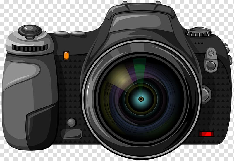black DSLR camera , Paper Camera Business card grapher, Camera transparent background PNG clipart