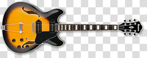 Ibanez Artcore series Semi-acoustic guitar Ibanez Artcore Vintage ASV10A Ibanez Artcore AS73, guitar transparent background PNG clipart thumbnail