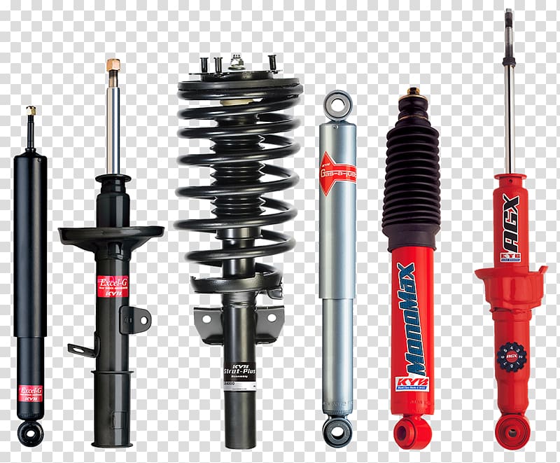 KYB Corporation Car KYB Strut Motor Vehicle Shock Absorbers, Front Suspension transparent background PNG clipart