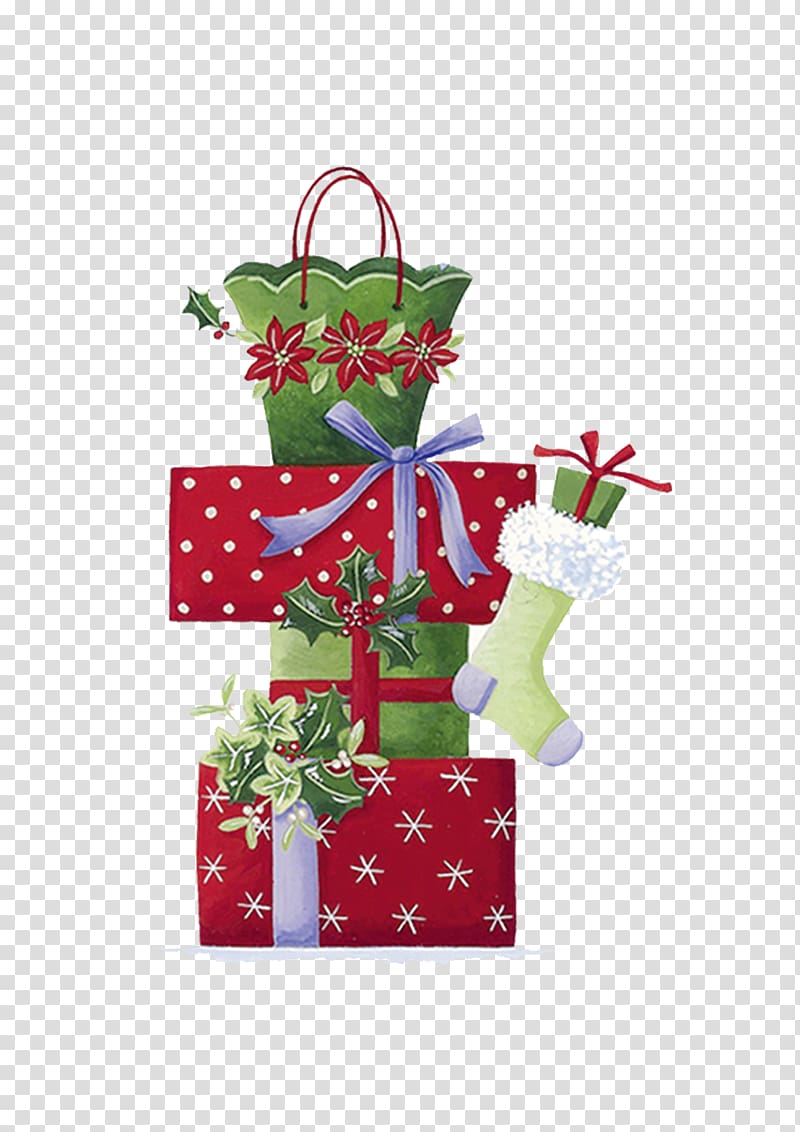 Gift Christmas ornament, Christmas HD Free matting material transparent background PNG clipart