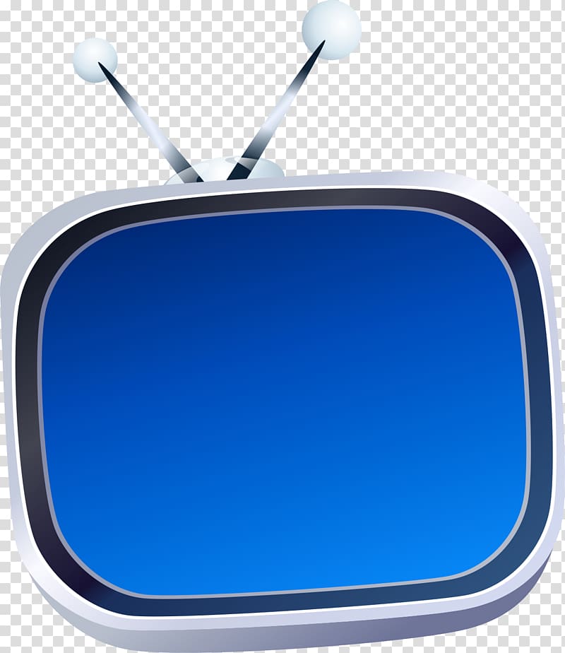 blue and white television , Blue Television set, Blue TV transparent background PNG clipart
