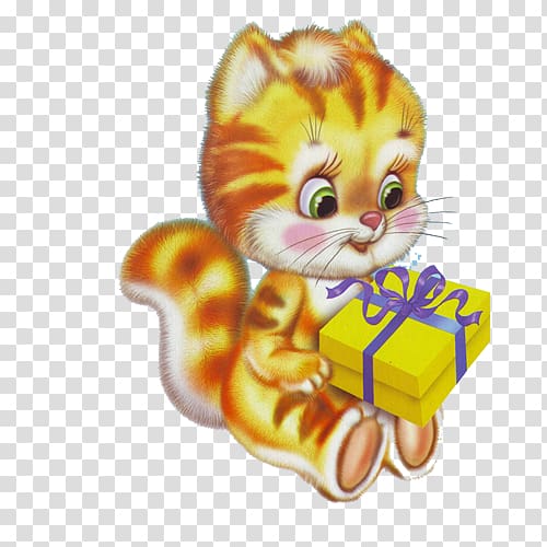 Happy Birthday to You Animation Wish , kitten transparent background PNG clipart