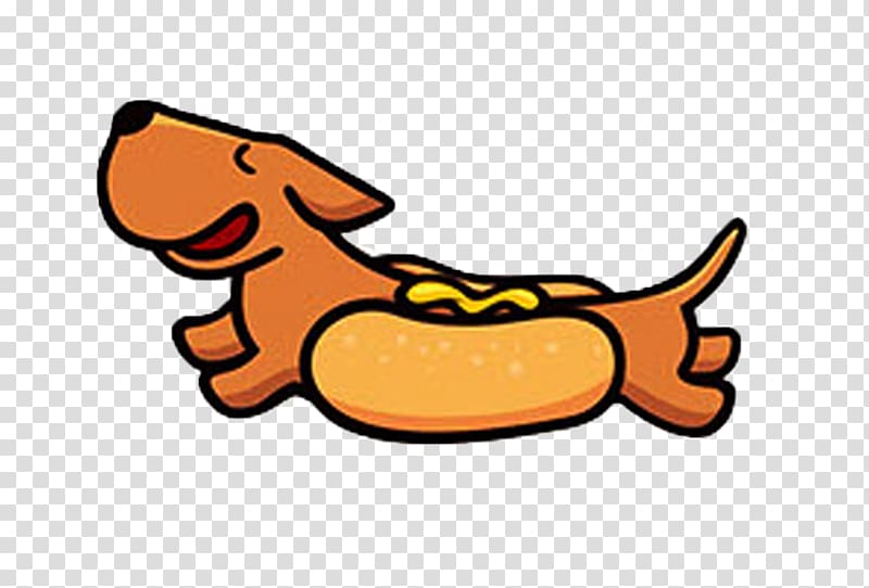 dog with sandwich , Hot dog Logo, Creative hot dog transparent background PNG clipart