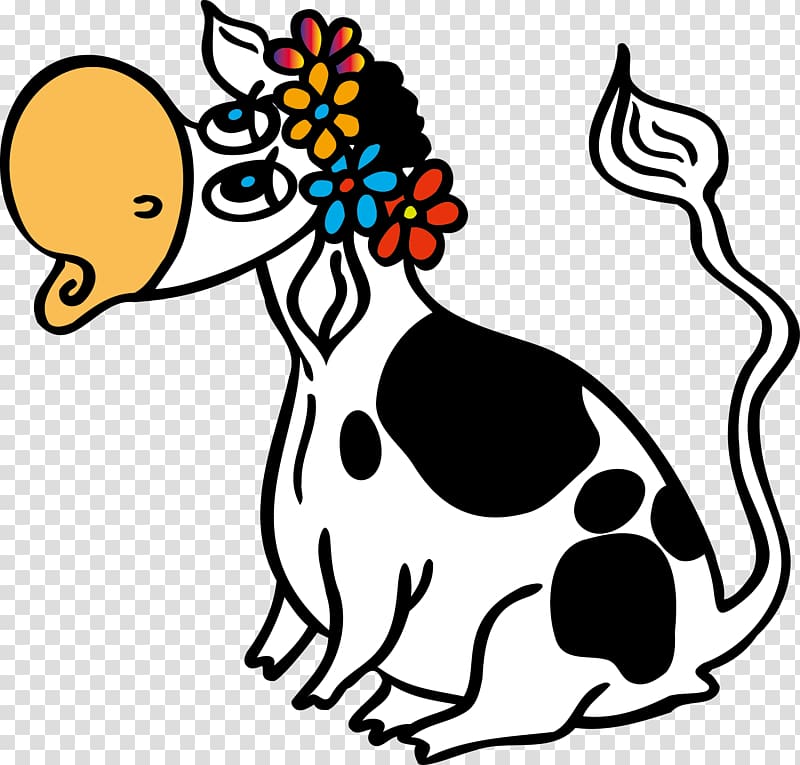 Cattle Cartoon Drawing Coloring book , Cow transparent background PNG clipart