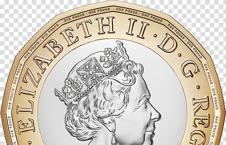 One pound Coins of the pound sterling Coins of the pound sterling United Kingdom, Coin transparent background PNG clipart