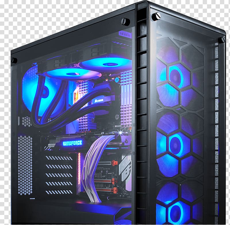 Computer Cases & Housings Corsair Components Computer System Cooling Parts Gaming computer ATX, crystal transparent background PNG clipart