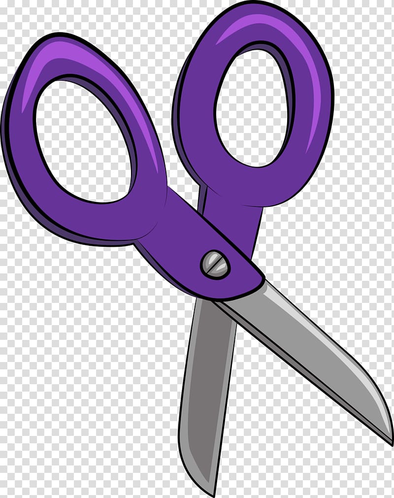 purple and gray scissors art, Scissors Paper School, scissors transparent background PNG clipart