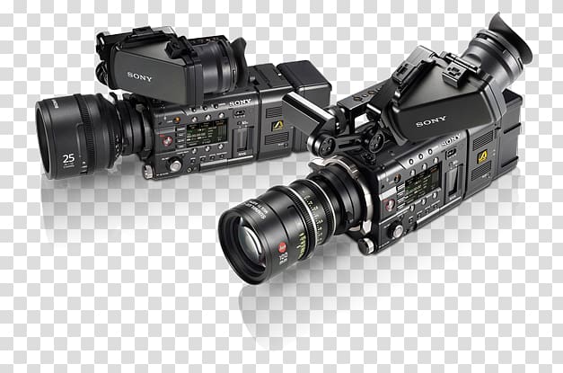 Sony CineAlta PMW-F55 4K resolution Sony Corporation Camera, color correct camera settings transparent background PNG clipart