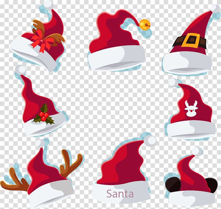 Reindeer Antler Hat Christmas, Christmas red headdress transparent background PNG clipart