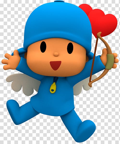 cherub illustration, Pocoyo Valentine transparent background PNG clipart