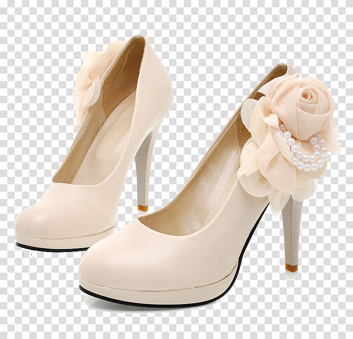 Shoe High-heeled footwear Wedding dress Bride, Rose Shoes transparent background PNG clipart