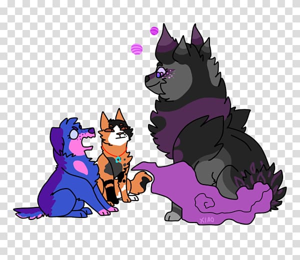 Cat Dog Horse Illustration, dark cloud xiao transparent background PNG clipart