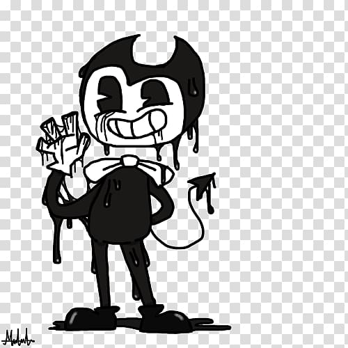 Bendy and the Ink Machine TheMeatly Games Black and white , Say Hi transparent background PNG clipart