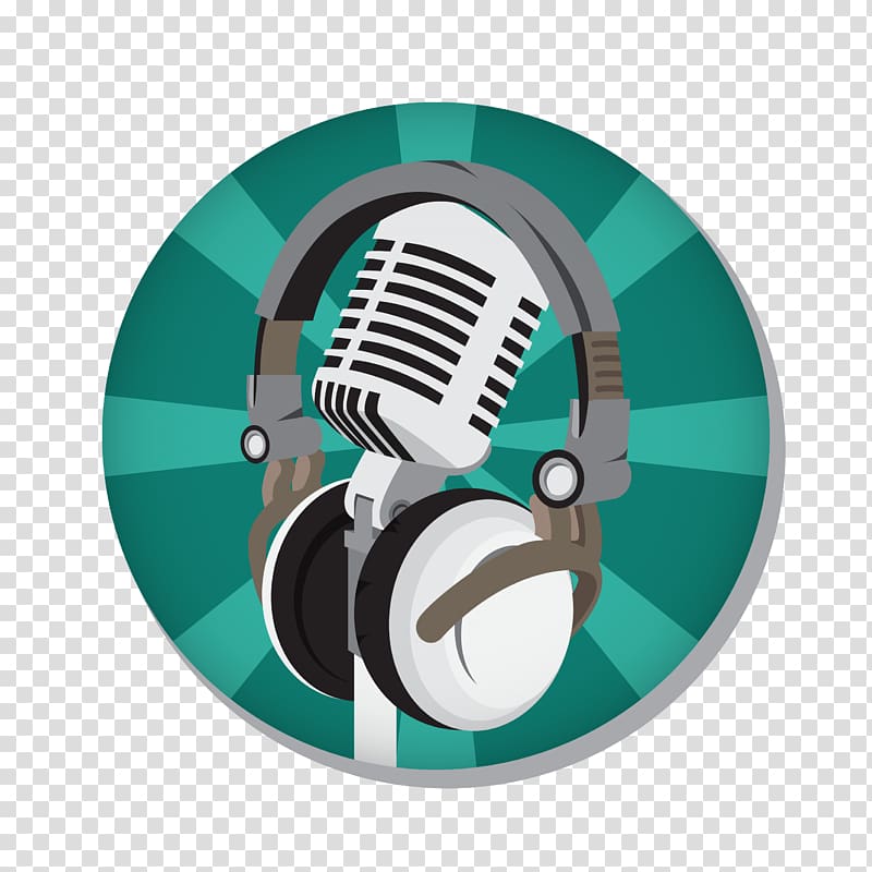 Radio Animation Microphone Filmmaking, hand-painted microphone and headset transparent background PNG clipart