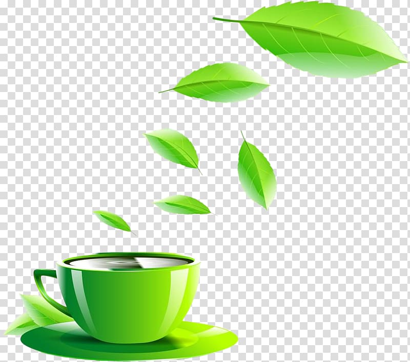 Green tea Coffee cup, Green tea transparent background PNG clipart
