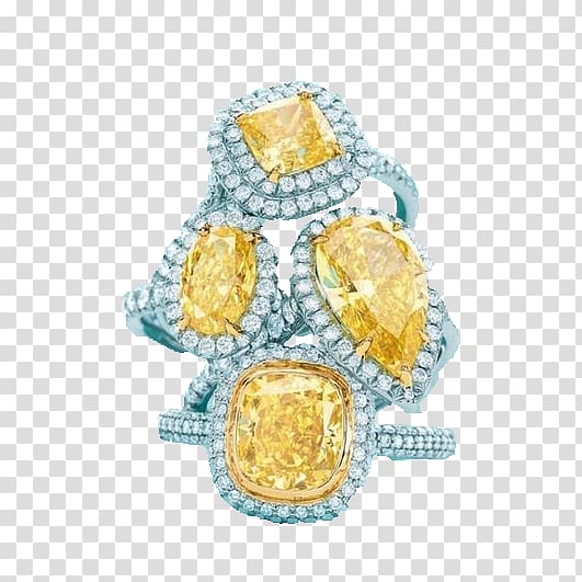Tiffany & Co. Jewellery Diamond Advertising Ring, Yellow diamond jewelry advertising transparent background PNG clipart