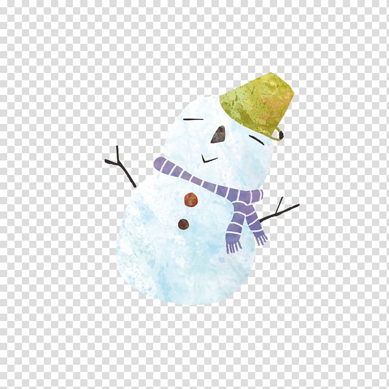 Winter Snowman, Warm winter cartoon snowman transparent background PNG clipart