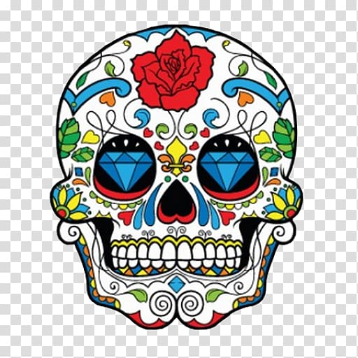 Calavera Day of the Dead Skull Mexican cuisine Curtain, skull transparent background PNG clipart