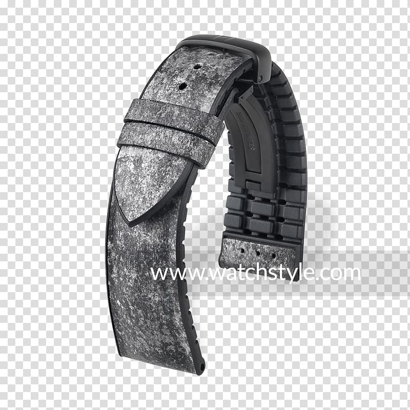 MisterChrono Natural rubber Uhrenarmband Watch strap Belt, tetuxe gravel black and white transparent background PNG clipart