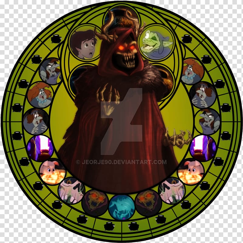 Stained glass Horned King Maleficent The Walt Disney Company Walt Disney World, 3d hearts transparent background PNG clipart